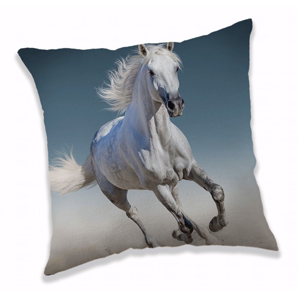 vergeven Beweegt niet Op en neer gaan White Horse Cushion 40 CM - Decoratief kussen