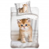 Cotton duvet cover Cat 140x200 cm and Pillow Taie
