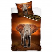 Lion cotton duvet cover 140x200 cm and pillowcase