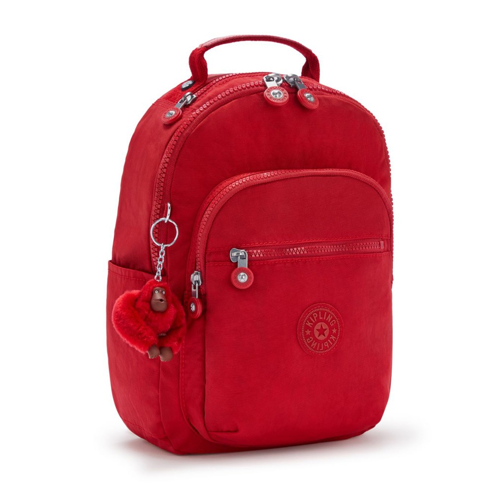 Sac à Dos Kipling Seoul Mixte - 27 L - Polyamide Imperméable - 4 Compartiments + Poches Latérales - Pour Ordinateur Portable, Travail, Voyage