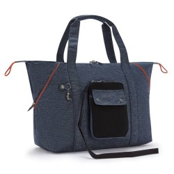Große Kipling ART M DUO Deep Denim Block Tote Bag - Reisetasche