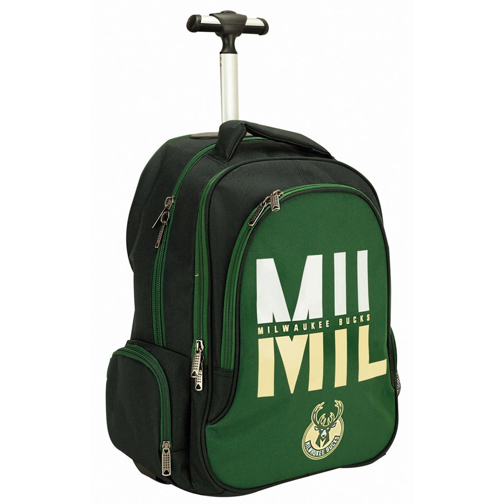 NBA Milwaukee Bucks 48 CM Wheeled Backpack - Trolley Binder