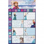 Lot de 16 étiquettes Reine des Neiges Frozen avec Stickers