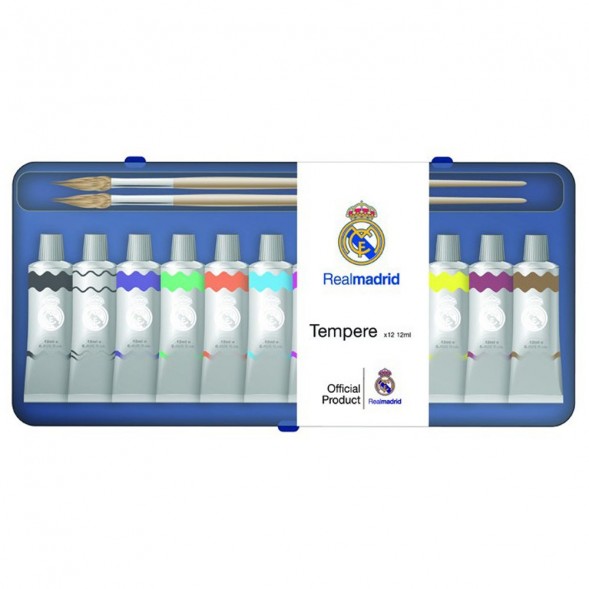 Doos met 12 tubes Real Madrid verf