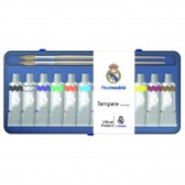 Box of 12 tubes of Real Madrid paint