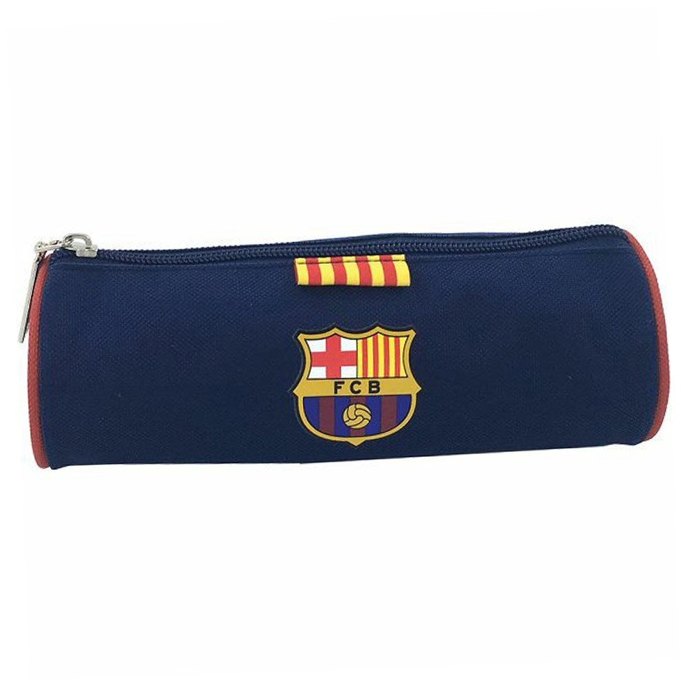Trousse Ronde FC Barcelone - Bleu - Trousse Scolaire Officielle Barça