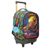 Backpack with wheels Dinosaur Jurassic Camp 45 CM Trolley - 3 Cpt