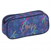 Estuche rectangular Ettavee Love Mariposas Rosa 22 CM - 2 compartimentos