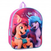Backpack Piccolo Pony Amici Blu 31 CM Scuola materna - Cartable