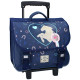 Cartella con ruote Horse Milky Kiss Love Ride Navy 38 CM