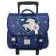 Cartella con ruote Horse Milky Kiss Love Ride Navy 38 CM