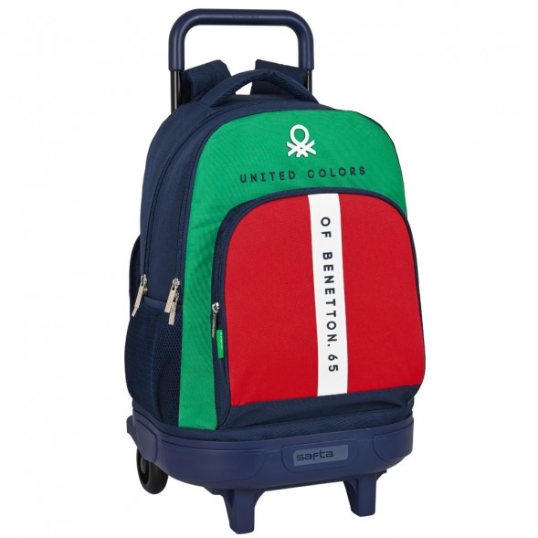 Backpack with wheels Benetton Colors Green 45 CM