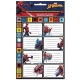 Set van 16 Spiderman labels