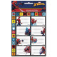 Set di 16 etichette di Spiderman