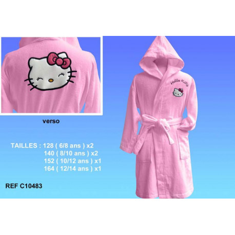 Accappatoio Hello Kitty rosa - Altezza: 152 (10/12 anni)