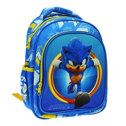 Sonic The Hedgehog - Mochila para niños y niñas, bolsa de libros con  correas de hombro ajustables y espalda acolchada, mochila escolar Sonic de  16