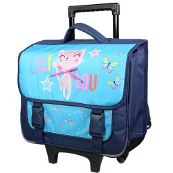 Cartella con ruote Lililou Chat 38 CM Trolley Fascia alta