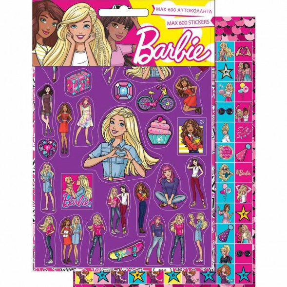 Estuche con Lápices y Stickers Barbie