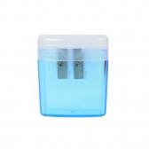 Afilador de 2 agujeros con reserva azul