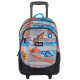 Backpack skateboard Rip Curl Proschool Brush Stokes Blue 46 CM - Trolley