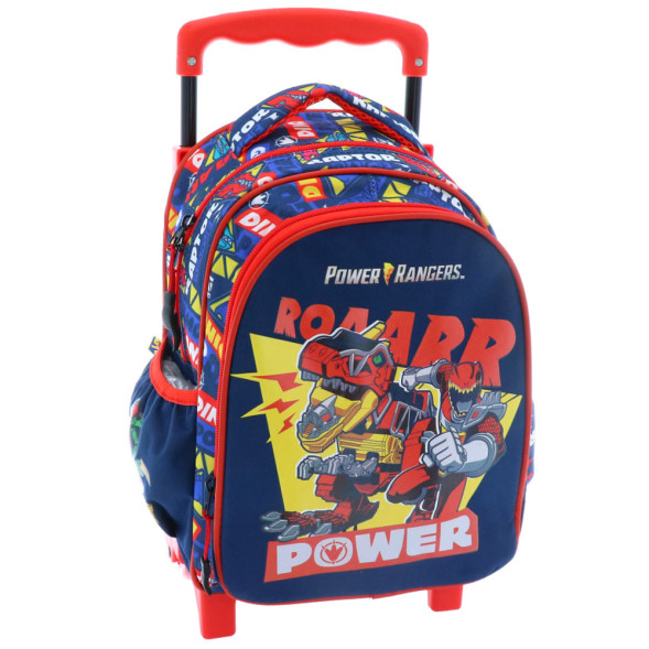 Sac à roulettes maternelle Power Rangers ROAARR 30 CM - Cartable