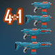 Pistolet Nerf Elite 2.0 Echo - 4 en 1
