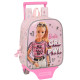 Sac à dos à roulettes maternelle Barbie Girl Power 28 CM Trolley Haut de Gamme