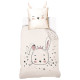 Set Bettbezug aus Baumwolle Kaninchen 140x200 cm und Kissenbezug