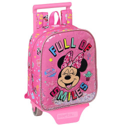 Rugzak met wielen kleuterschool Minnie Disney Smiles 28 CM Trolley high-end