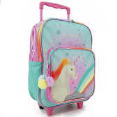 Backpack with wheels Unicorn 39 CM Multicolored