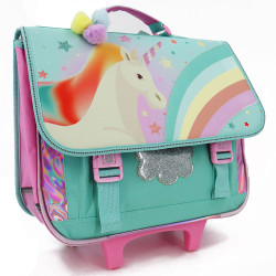 Cartable à roulettes Licorne Multicolore 41 CM - Trolley