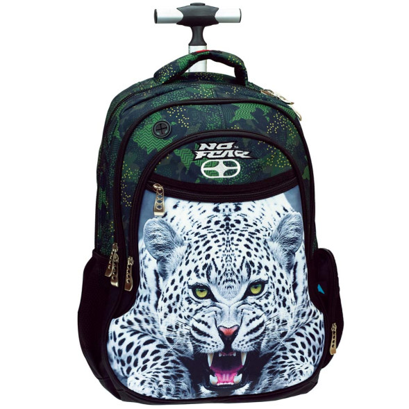 Backpack with wheels No Fear White Wolf 48 CM - School bag