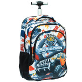 Backpack with wheels No Fear White Panther 48 CM - School bag