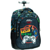 Backpack with wheels No Fear Monster Truck 48 CM - School bag