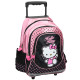 Sac à dos à roulettes Hello Kitty Coeur 35 CM - 2 Cpt