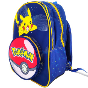 Backpack Pokemon Pikachu Pokeball 43 CM - 2 Cpt