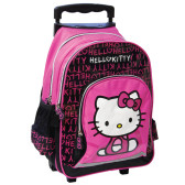 Backpack with wheels Hello Kitty Heart 35 CM - 2 Cpt