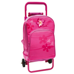 Rugzak met wielen Barbie Roze bloem 35 CM - Kleuterschool