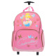 Backpack with wheels Barbie Pink flower 35 CM