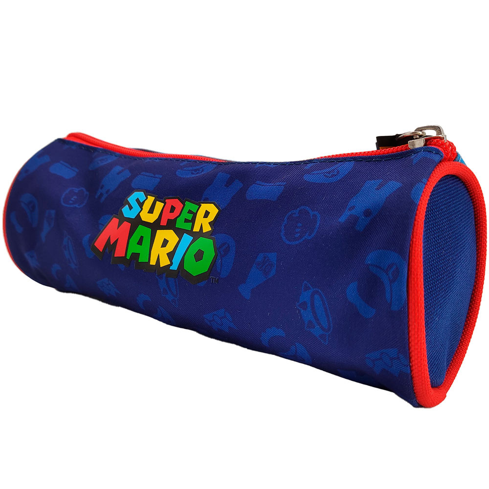 Trousse La Plume Dorée - Super Mario - 2 compartiments - Rond - Bleu -  Trousses