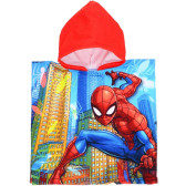 Poncho de bain à capuche Spiderman Building Marvel