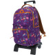 Sac à dos à roulettes Marshmallow Flowers Violet 47 CM trolley Haut de Gamme - Cartable