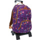 Sac à dos à roulettes Marshmallow Flowers Violet 47 CM trolley Haut de Gamme - Cartable