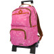 Rucksack mit Rollen Marshmallow Blumen Violett 47 CM Trolley High-End - Schulranzen