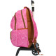 Rucksack mit Rollen Marshmallow Blumen Violett 47 CM Trolley High-End - Schulranzen