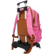 Backpack with wheels Marshmallow Flowers Violet 47 CM trolley High-end - School bag