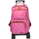 Rucksack mit Rollen Marshmallow Blumen Violett 47 CM Trolley High-End - Schulranzen