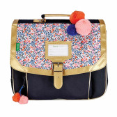 BAOSHA KD-01 Zaino In Tela Leggero Per Bambini - Scuola Materna, Asilo, Preschool, Con Tracolla - Strisce Blu, Per Ragazzi E Ragazze