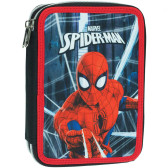 Trousse garnie Spiderman Marvel noir 20 CM - 2 cpt
