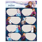 Lot de 16 étiquettes Reine des neiges Elsa et Anna